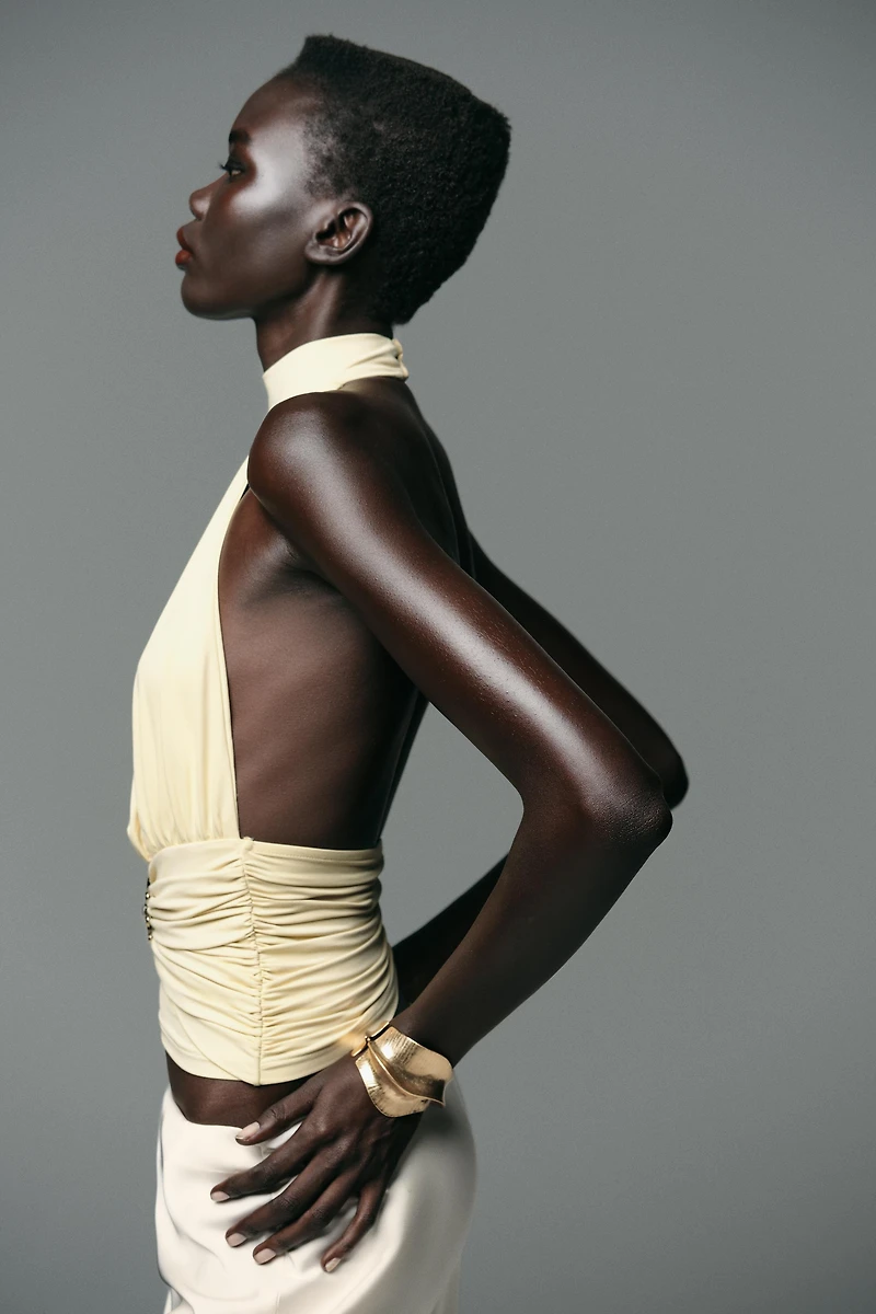 TOP EN POLYAMIDE PLIS SOLEIL