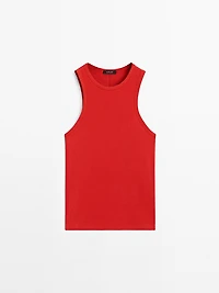 Ribbed halter top