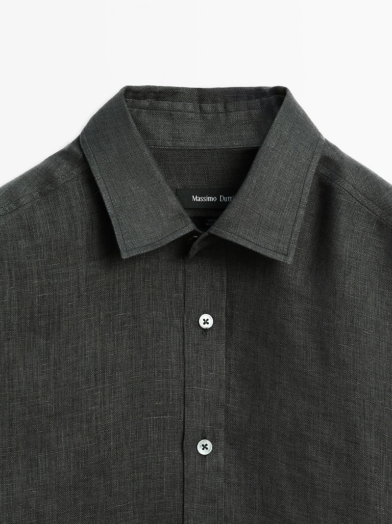 100% linen regular fit shirt