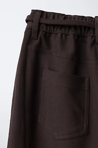 DRAWSTRING BARREL PANTS
