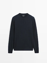 100% cotton cable-knit sweater