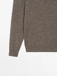 Wool blend high neck sweater