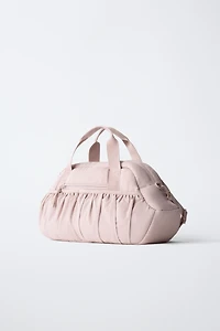 RUCHED QUILTED BOWLING BAG