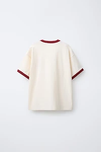 T-SHIRT CONTRASTE BRODÉ