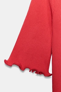 SHORT RIB KNIT DRESS