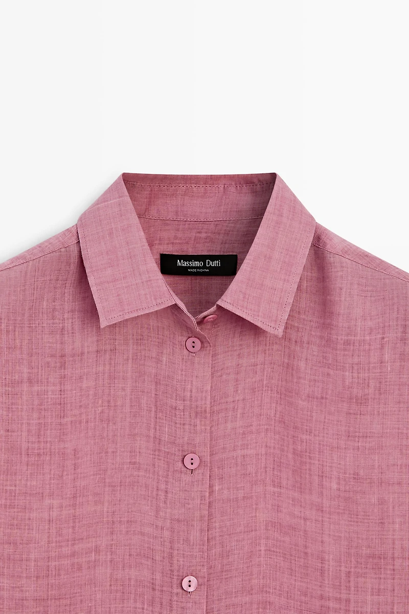 Flowing ramie blend shirt