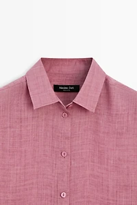 Flowing ramie blend shirt
