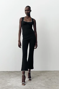 STRETCH TOP WITH METALLIC THREAD