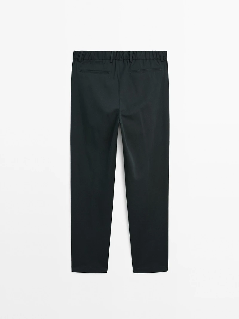 Cotton blend semi joggers