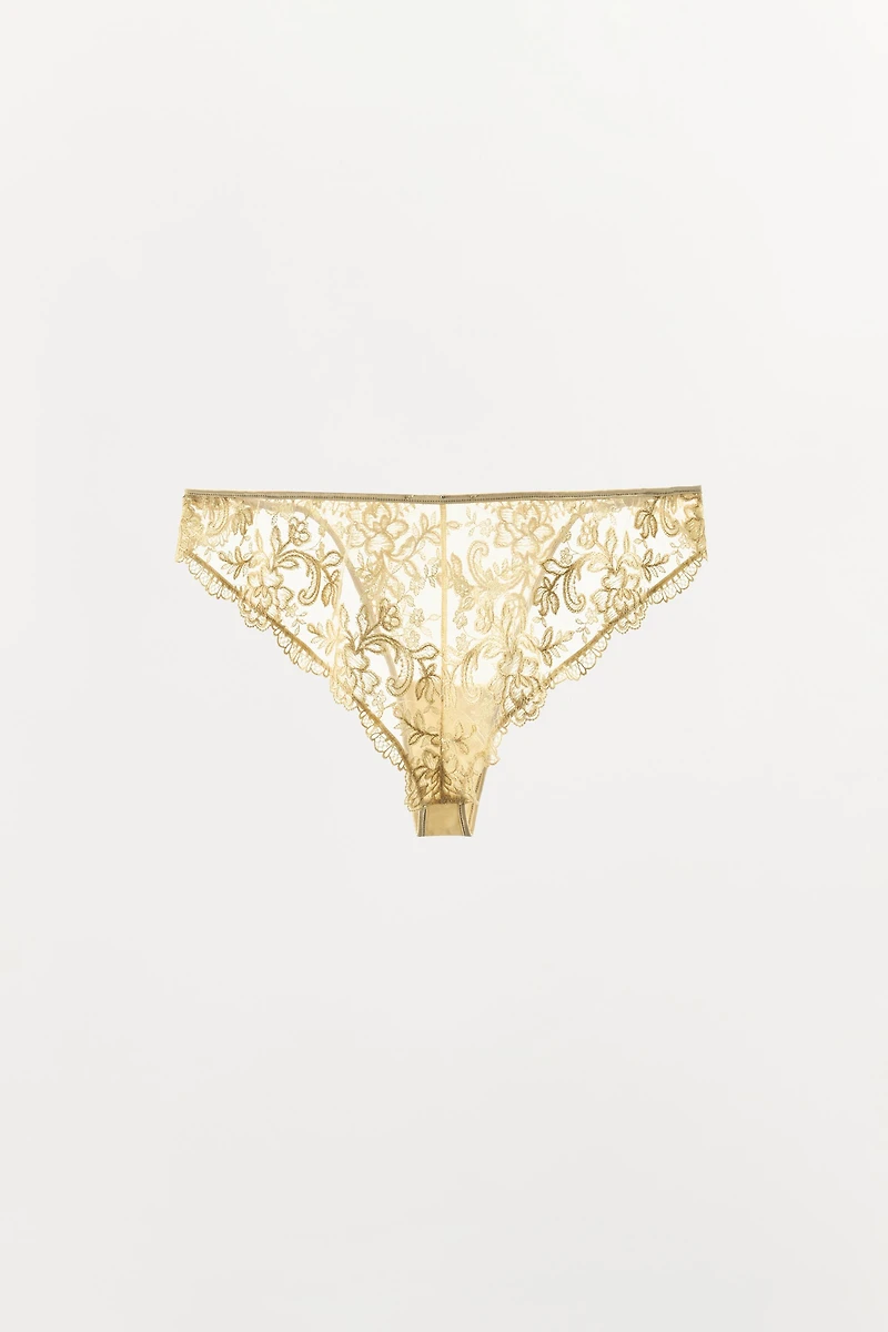 FLORAL EMBROIDERED PANTIES