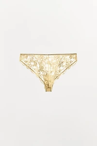 FLORAL EMBROIDERED PANTIES
