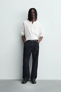 FLOCKED RELAXED FIT PANTS