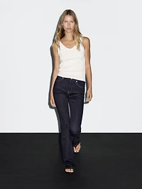 High waist bell bottom skinny jeans