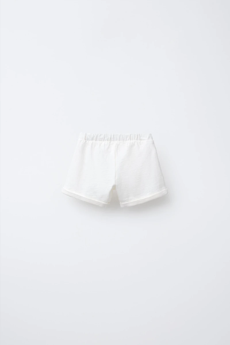 PLAIN COMBINATION BERMUDA SHORTS