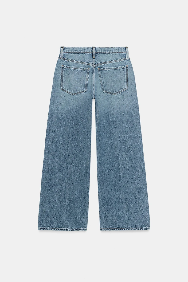 ZW COLLECTION WIDE LEG LOW RISE JEANS