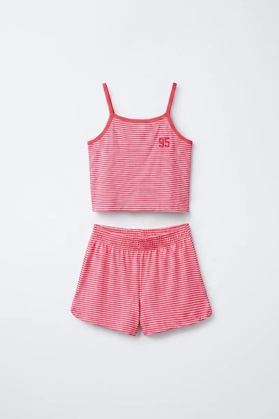 STRIPED T-SHIRT AND BERMUDA SET