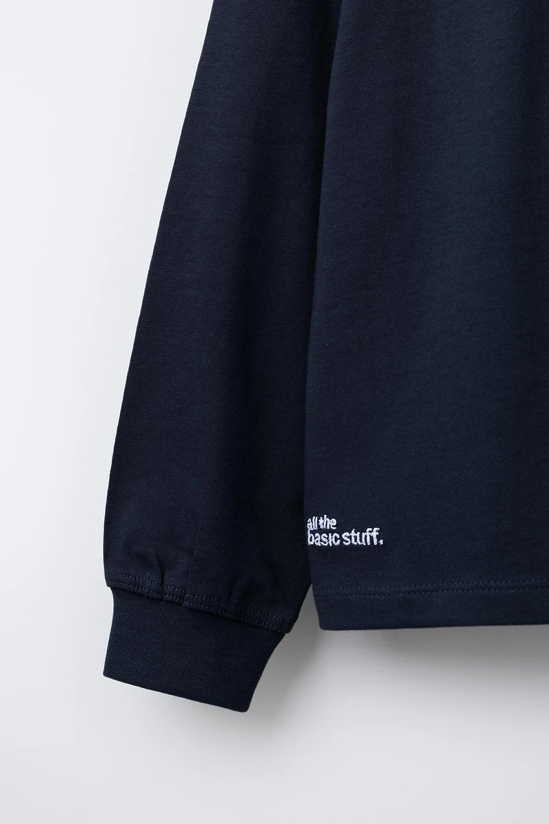 CONTRAST COLLAR ELBOW PATCH POLO SHIRT