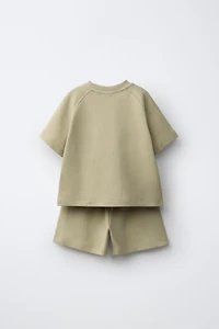 INTERLOCK T-SHIRT AND SHORTS JOGGING SET
