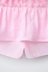 JUPE-SHORT 100 % LIN
