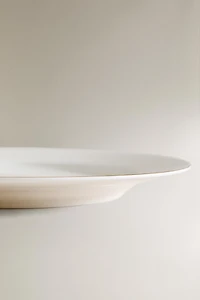 RIMMED BONE CHINA DINNER PLATE