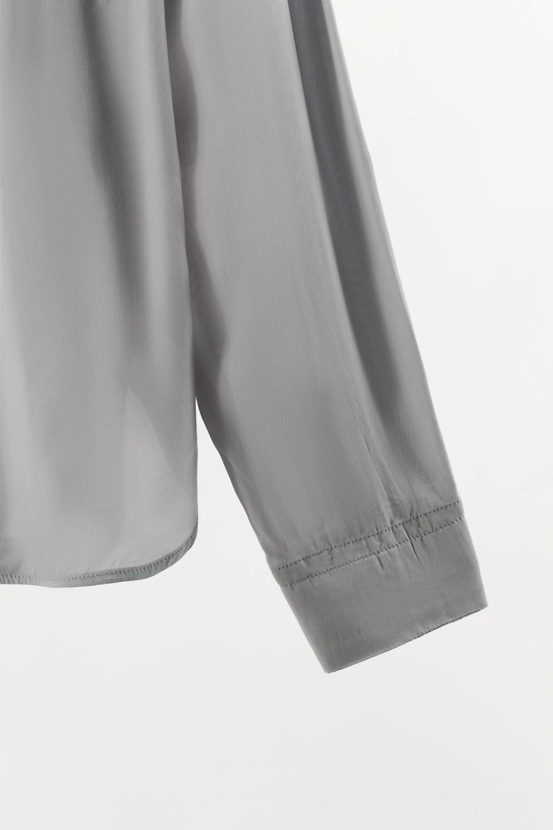 100% VISCOSE PAJAMA SHIRT WITH POCKETS