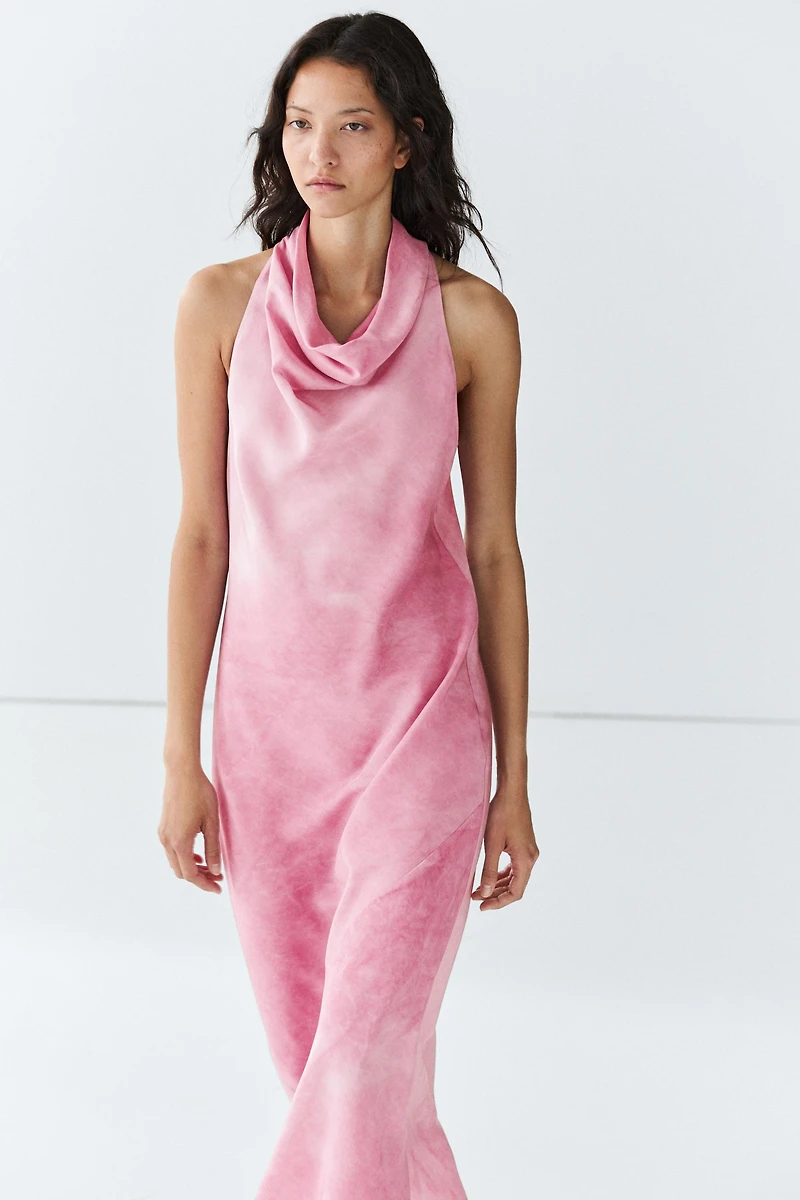 Draped flowing midi dress