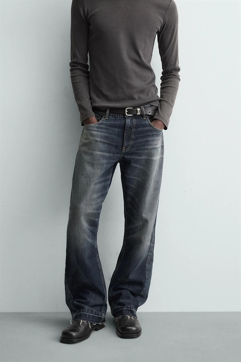 STRUCTURED FLARE FIT JEANS