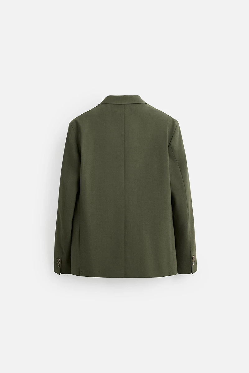 WOOL DOUBLE BREASTED SUIT BLAZER
