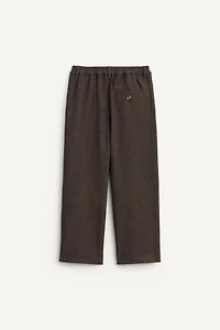 LIMITED EDITION HERRINGBONE STRAIGHT-LEG PANTS