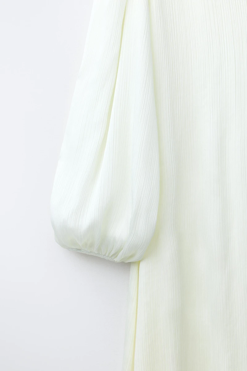 ASYMMETRIC SATIN EFFECT DRESS