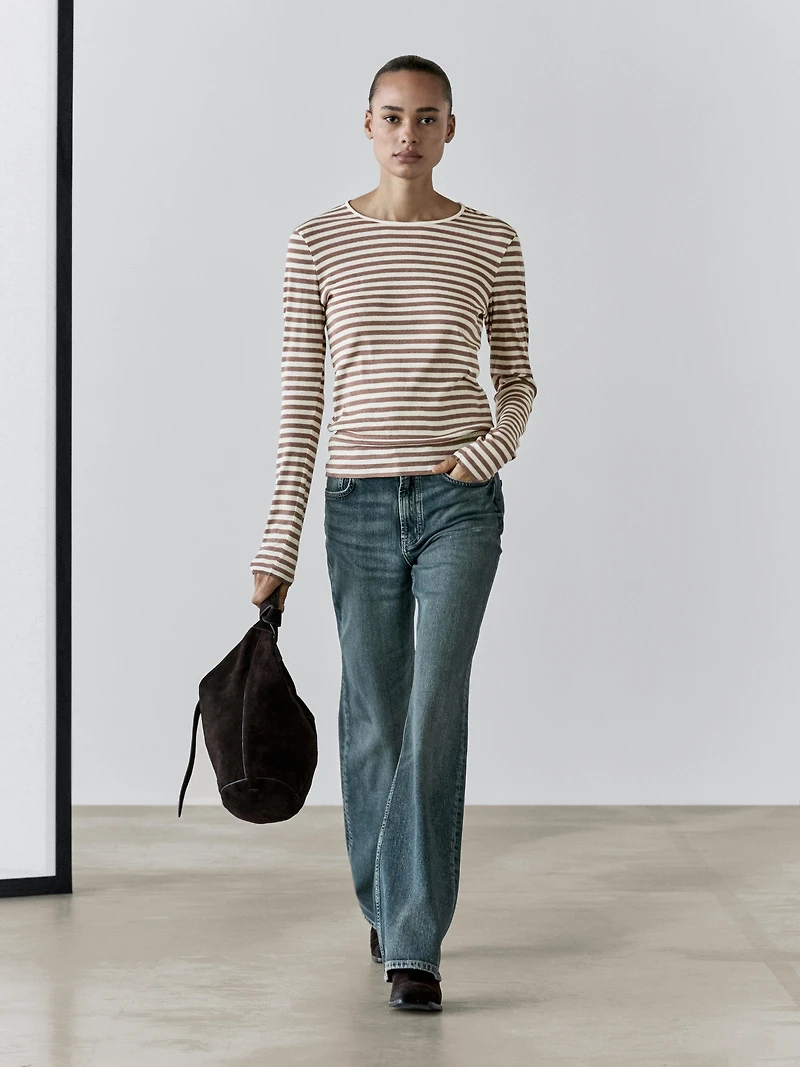 T-shirt à rayures 100 % coton