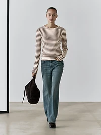 T-shirt à rayures 100 % coton