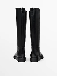 Leather riding boots