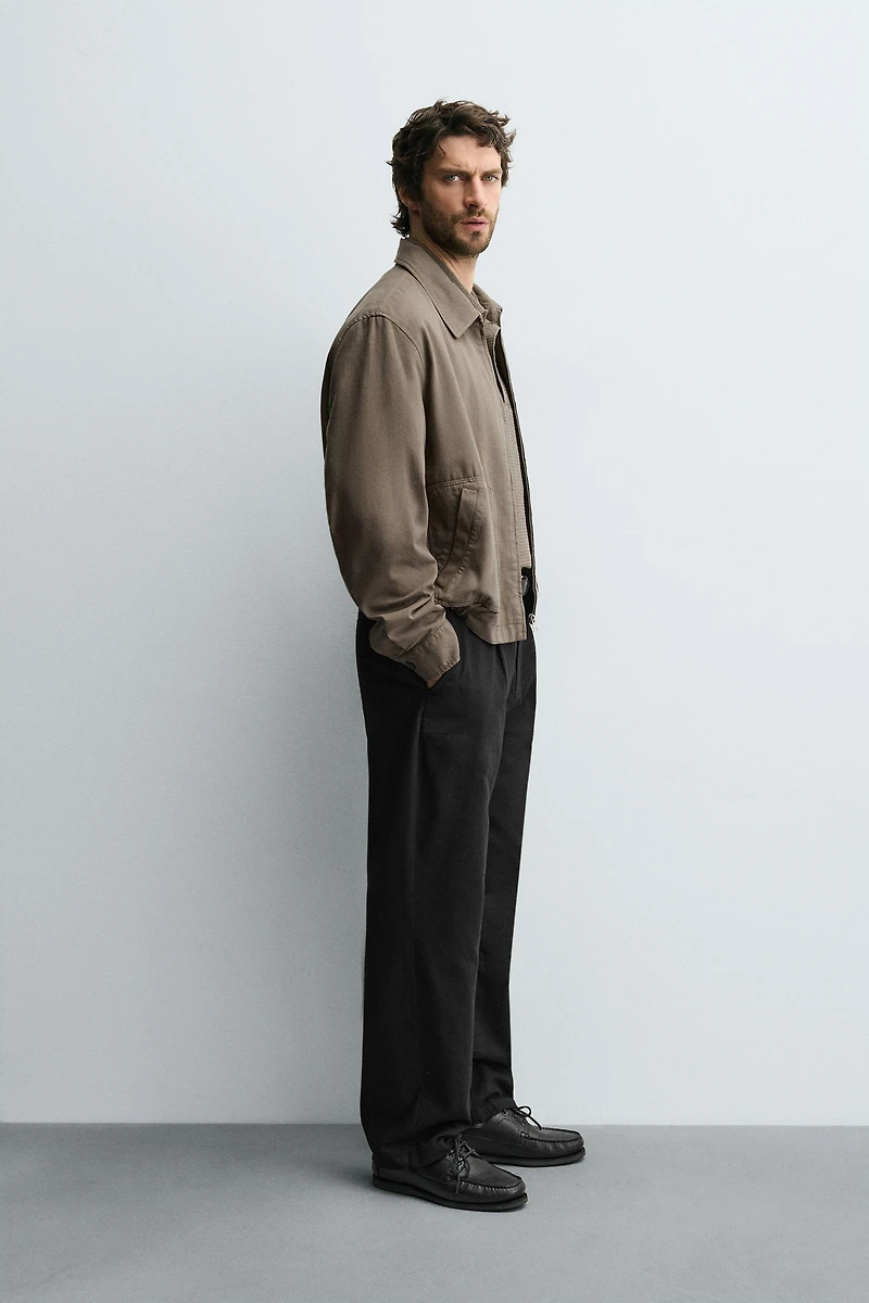 RELAXED FIT COTTON - LINEN PANTS