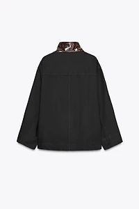 ZW COLLECTION CONTRAST COLLAR JACKET