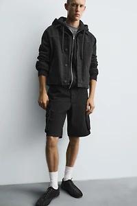 CARGO DENIM SHORTS