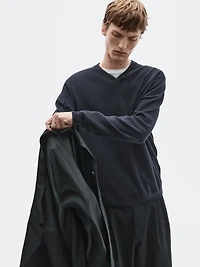 Wool and cashmere knit V-neck sweater - LIMITED