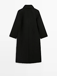 Long alpaca and wool coat