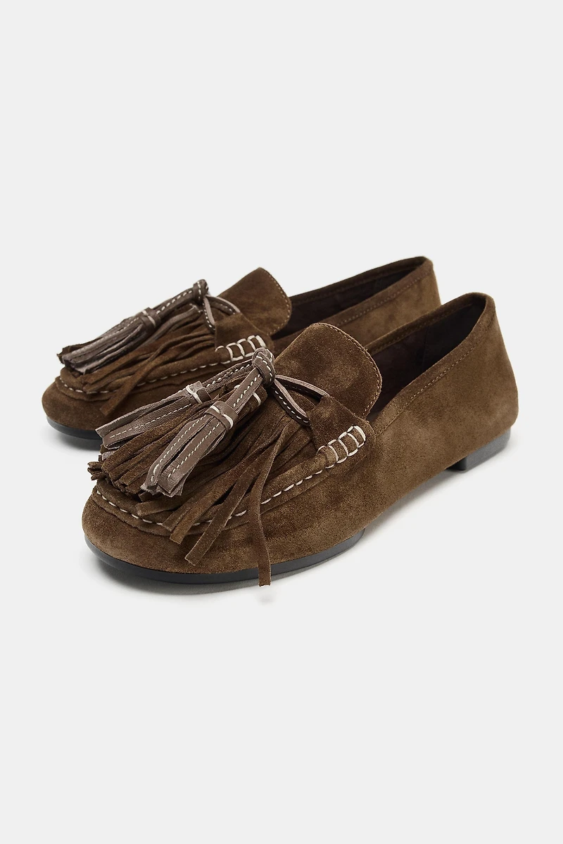 LEATHER TASSEL LOAFERS