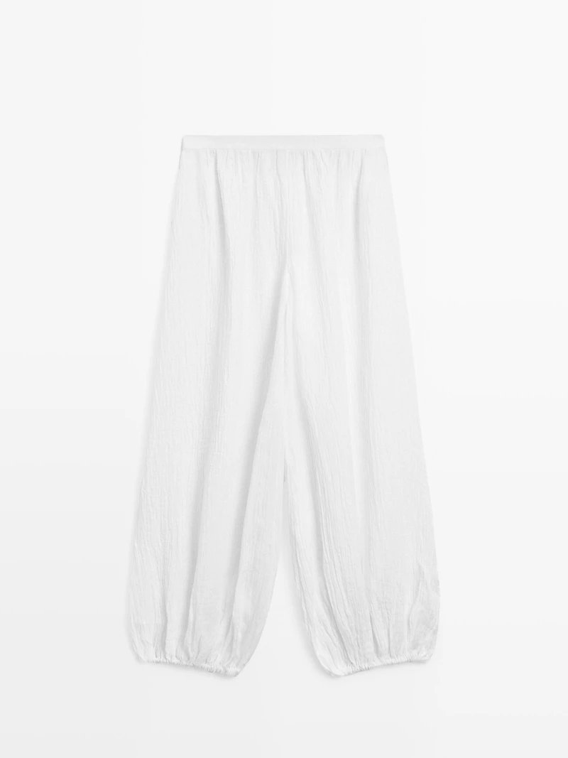 Pantalon bouffant en lin