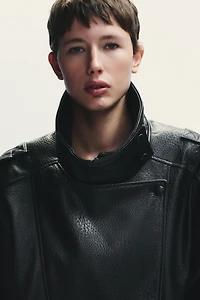 FAUX LEATHER JACKET