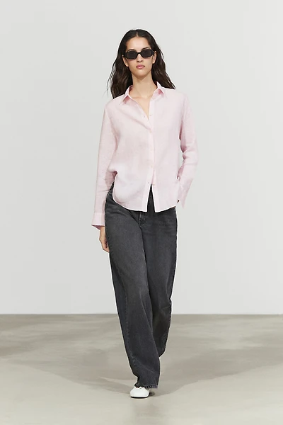 Flowing 100% linen shirt