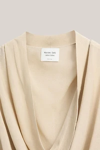 Silk blend top with cowl neckline - LIMITED EDITION
