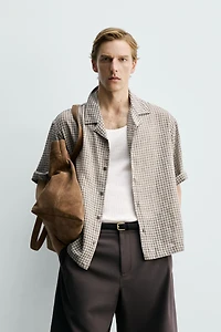 CHEMISE RELAXED FIT JACQUARD CARREAUX