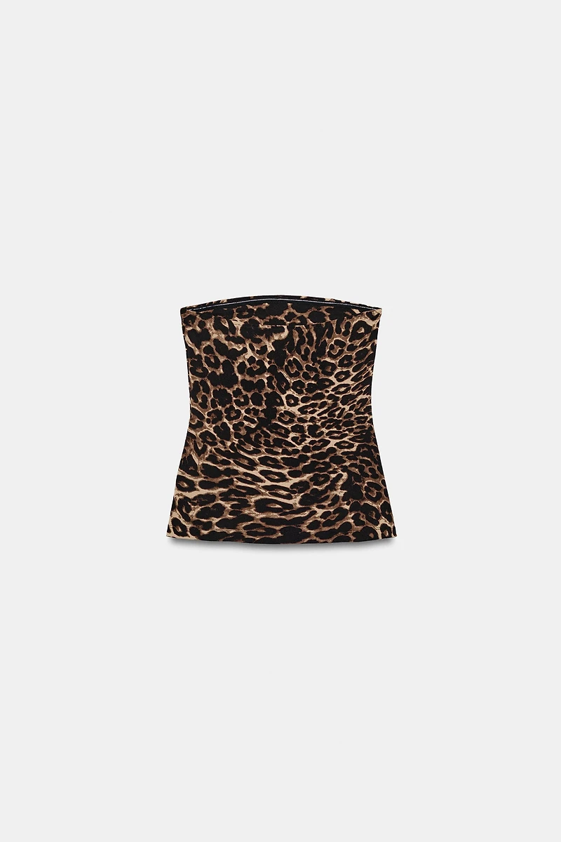 TOP BUSTIER STRETCH À OUVERTURES