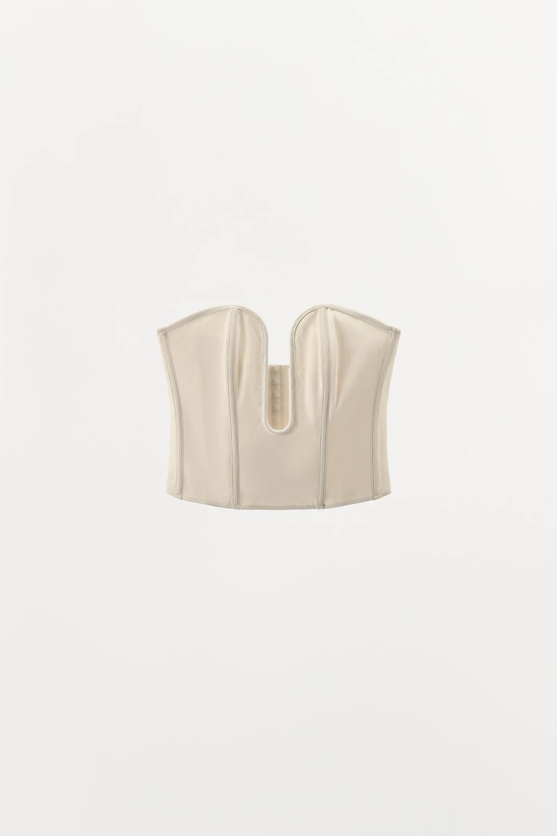 VISCOSE CORSET WITH METAL PIECE