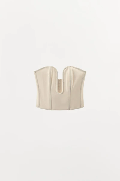 VISCOSE CORSET WITH METAL PIECE