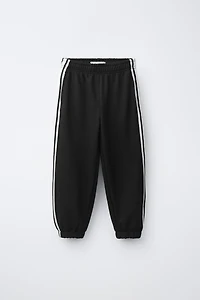 HOODIE AND SIDE-STRIPE JOGGER SET