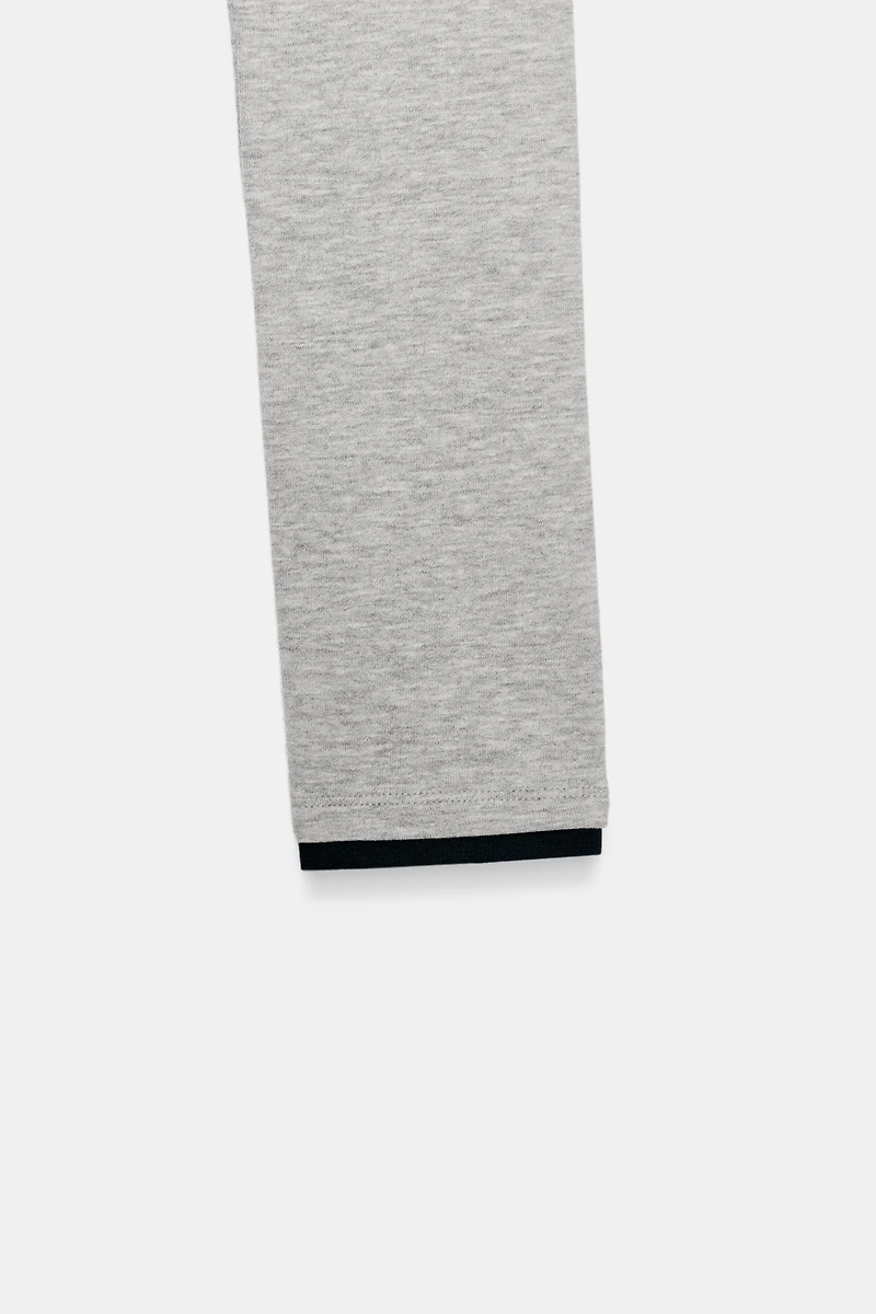 CROPPED DOUBLE EFFECT T-SHIRT