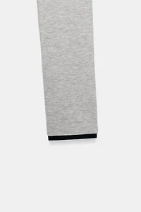 CROPPED DOUBLE EFFECT T-SHIRT